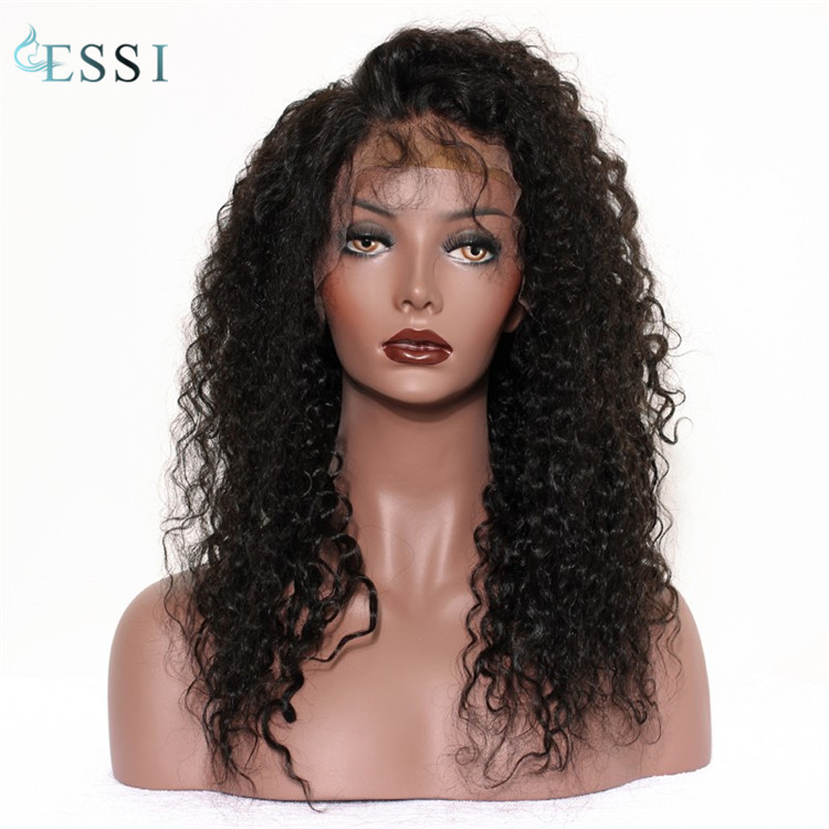 Highest quality wholesale manufacturer water curly Brazilian human hair 360 lace wig 